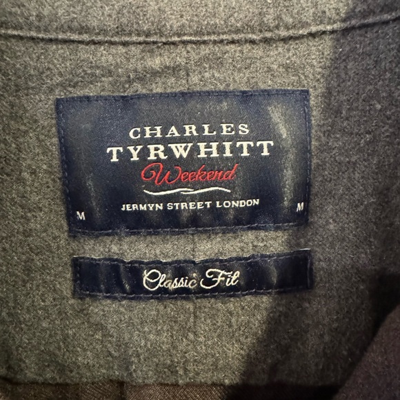 Charles Tyrwhitt Charcoal Button Down Shirt - Picture 3 of 4